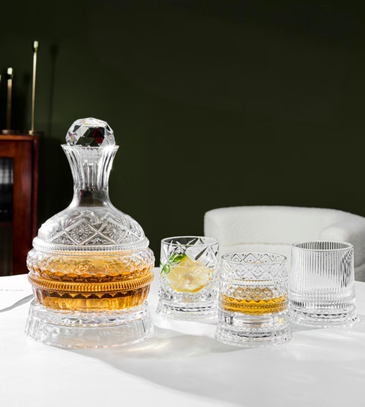 whiskey decanter sets premium glass decanter set for whiskey