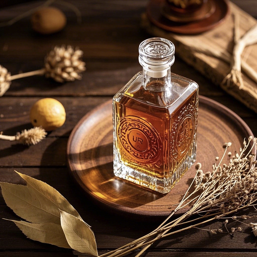  Modern Custom Labels Embossing Design Glass Tequila Bottles 