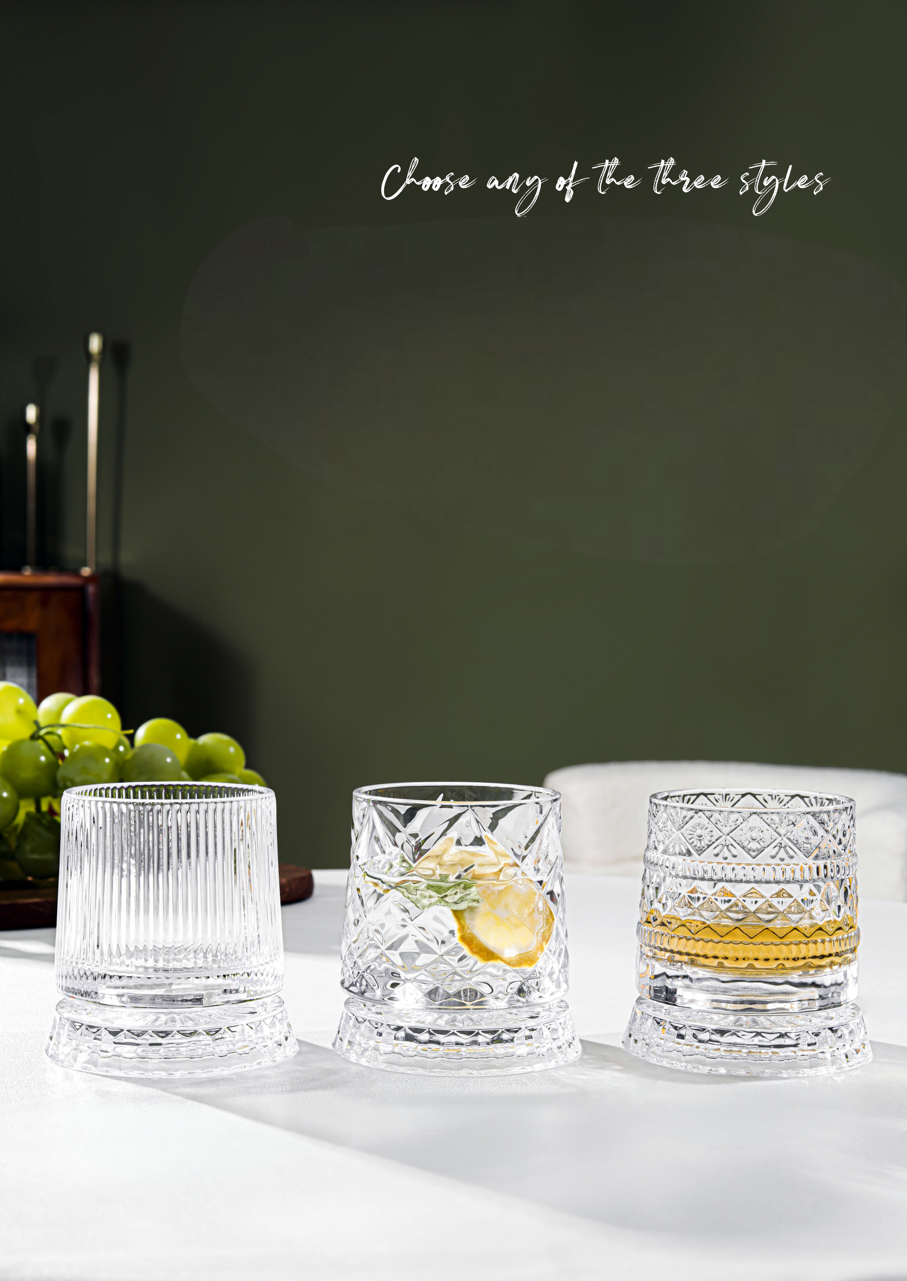  Unique crystal clear whiskey Glasses