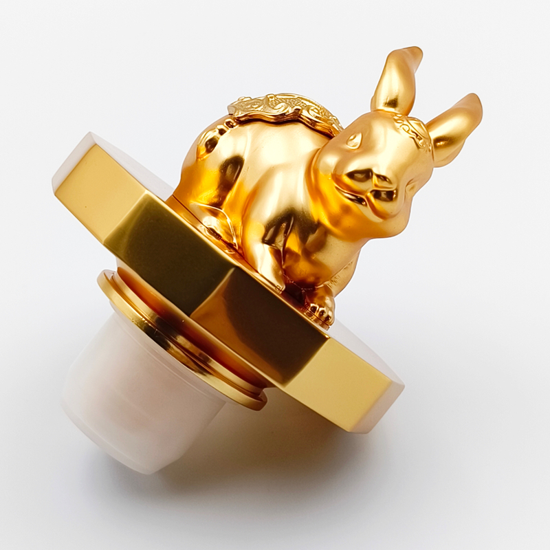 Premium Custom Zodiac Rabbit Shaped Zinc Alloy Bottle Caps for Unique Packaging