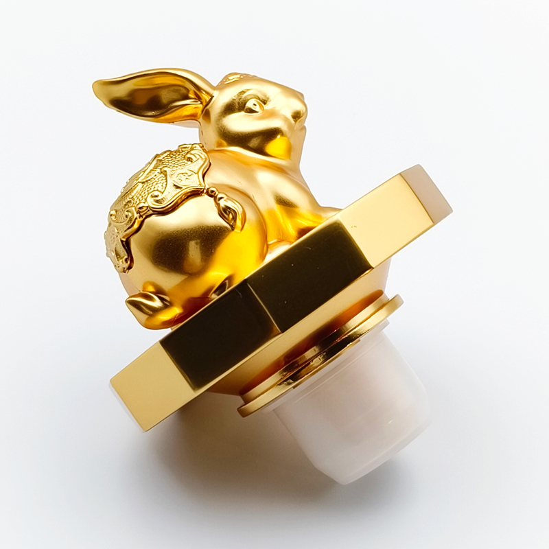 Premium Custom Zodiac Rabbit Shaped Zinc Alloy Bottle Caps for Unique Packaging