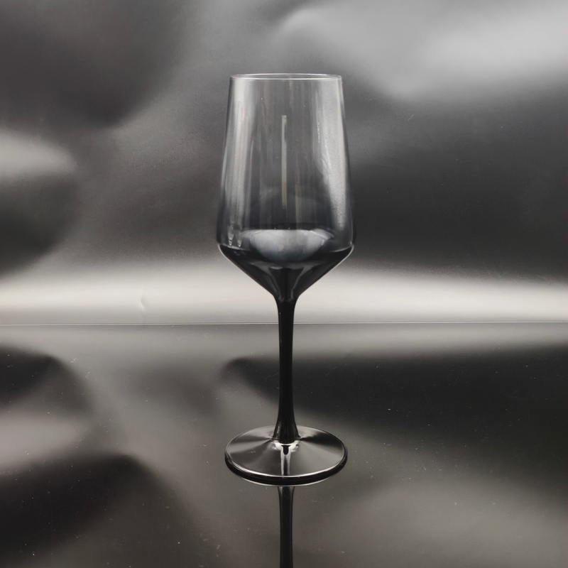 420ml Premium Black Ombre Wine Glass - Custom Color Spraying Crystal Stemware
