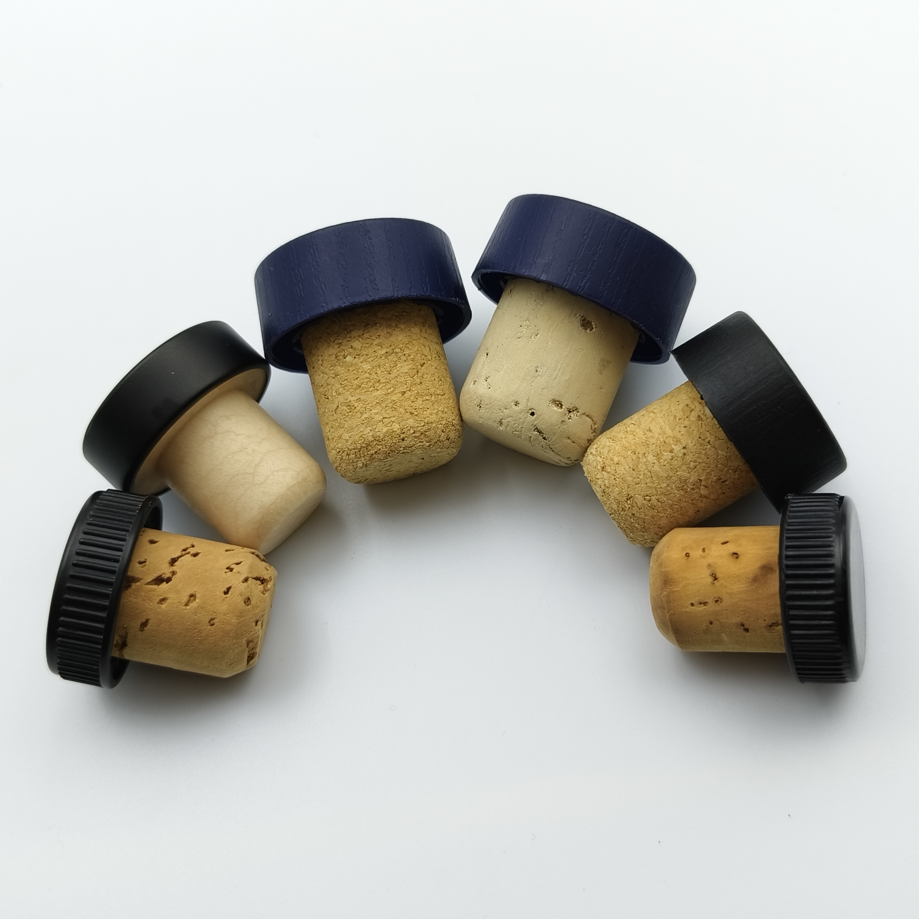 Natural cork closure for premium vodka bottle