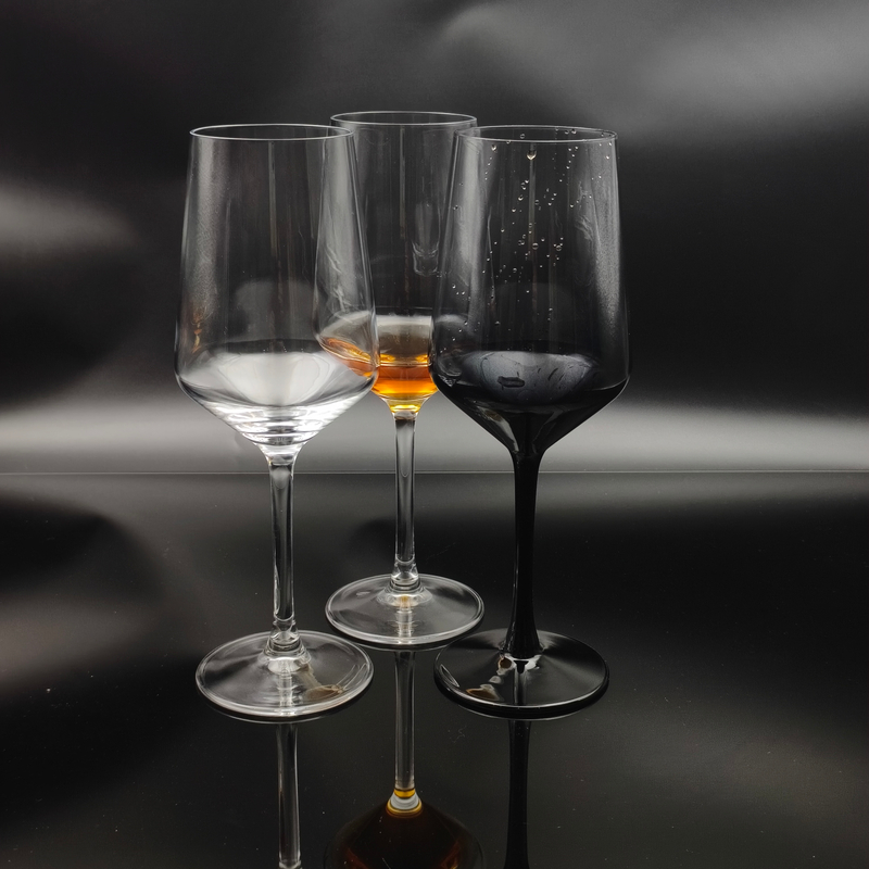 420ml Premium Black Ombre Wine Glass - Custom Color Spraying Crystal Stemware