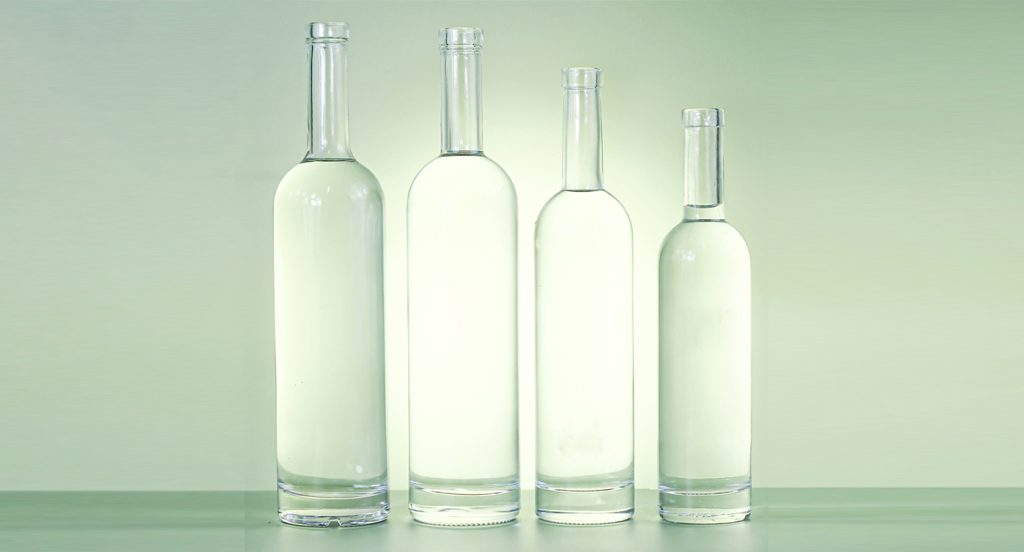 Super flint crystal glass bottle for premium spirits