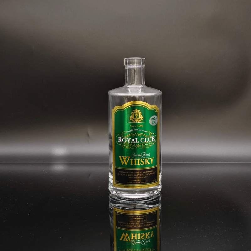 Wholesales Super Flint customized 75cl Liquor Glass Bottles For Rum