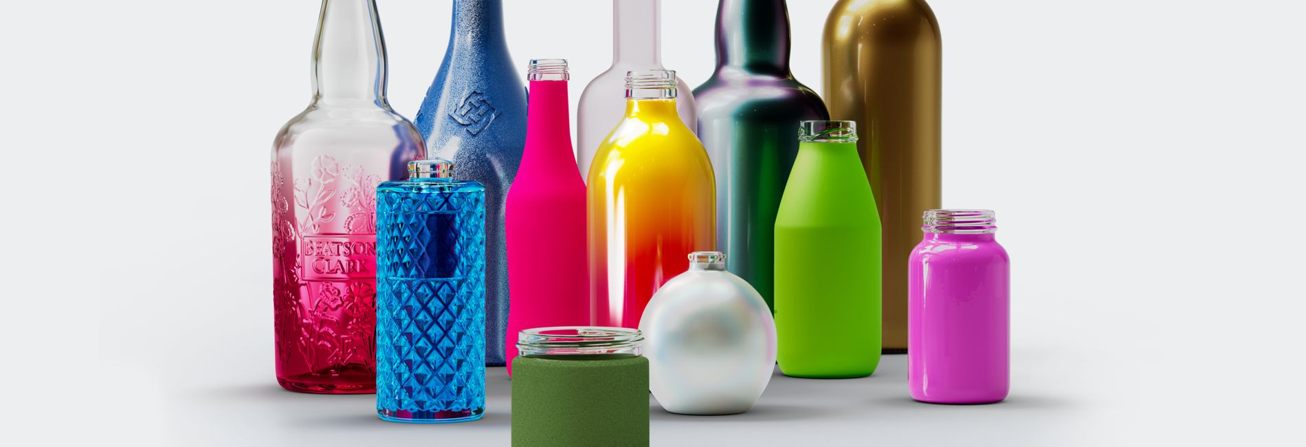 colored glass bottle spray coating finishes