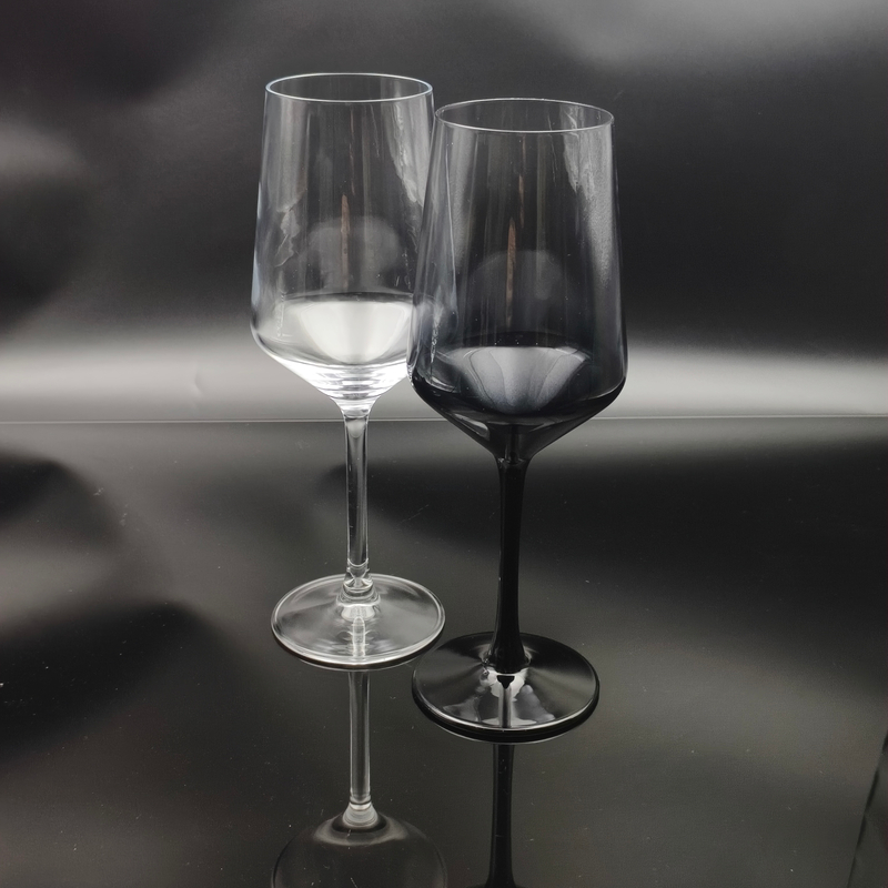 420ml Premium Black Ombre Wine Glass - Custom Color Spraying Crystal Stemware